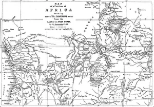 Zanzibar Tanzania Prints: Map of a Portion of Africa, showing