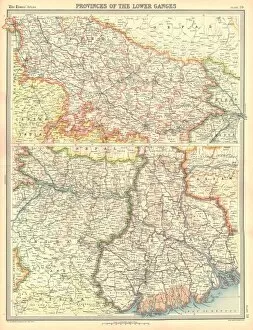 Bihar Collection: Map of the Provinces of the Lower Ganges