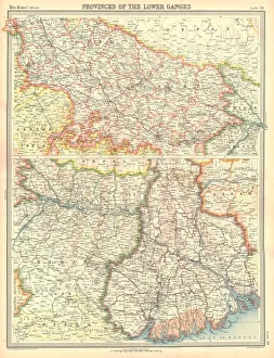 Bihar Collection: Map of the Provinces of the Lower Ganges