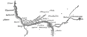 Vineyard Prints: Map of the Rheingau, 1844. Creator: Unknown