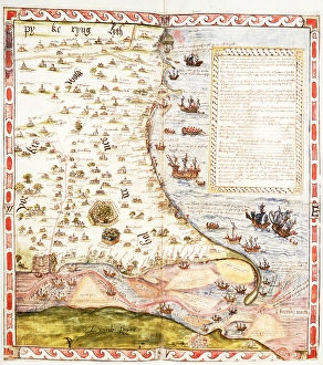 Custom House Prints: Map of the River Humber and land between Hull and Scarborough