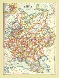 Administrative Prints: Map of Russia, 1902. Creator: Unknown