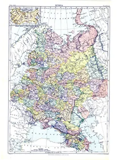 Johnston Prints: Map of Russia, c1902. Artist: W & AK Johnston