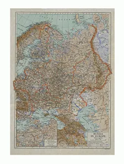 Sir Emery Walker Prints: Map of Russia in Europe, c1910s. Artist: Emery Walker Ltd