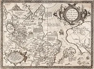 Abraham 1527 1598 Prints: Map of Russia (From: Theatrum Orbis Terrarum), 1598. Artist: Ortelius, Abraham (1527-1598)