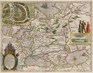 Map of Russia and Moscow (From: Theatrum Orbis Terrarum...), 1645. Artist: Blaeu, Willem Janszoon (1571-1638) Map of Russia and Moscow (From: Theatrum Orbis Terrarum...), 1645. Artist: Blaeu, Willem Janszoon (1571-1638)