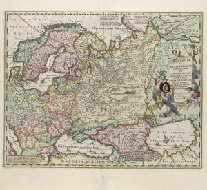 Visscher Prints: Map of Russia, Second Half of the 17th century. Artist: Visscher, Nicolaes (1618-1679)