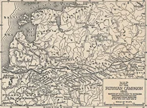 Map of the Russian Campaign, 1812, (1896)