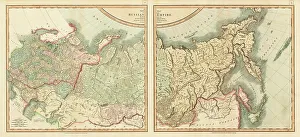 Cary Prints: Map of the Russian Empire Divided into its Governments
