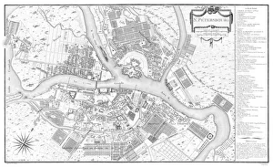 Tardieu Prints: Map of Saint Petersburg, 1783. Creator: Tardieu, Pierre Francois (1752-1798)