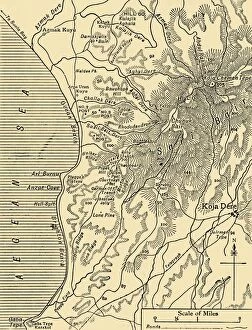 Map of Sari Bair, Gallipoli peninsula, First World War, 1915, (c1920). Creator: Unknown