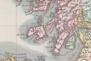 Mapmaking Prints: Detail from a map of Scotland, (c1800?). Creator: John Cary