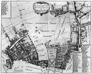 Cripplegate Gallery: Map of Shoreditch, Norton Folgate and Cripplegate, (1907)