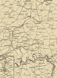 Advance Gallery: Map Showing the Great British Advance of July 1916, 1916. Creator: Unknown