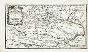 Great Northern War Collection: Map showing both Poltava and Bender. Artist: Bodenehr, Gabriel, the Elder (1664-1758)