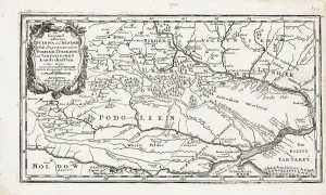 Great Northern War Collection: Map showing both Poltava and Bender. Artist: Bodenehr, Gabriel, the Elder (1664-1758)