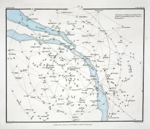 Constellation Prints: Map showing the principal stars which are visible in Great Britain (Plate (XXIX), 1822