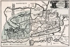 Map showing the supposed location of Paradise
