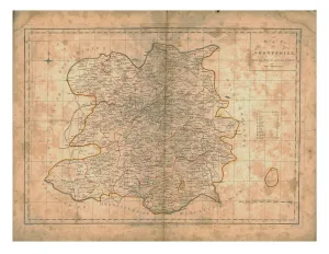 A Map of Shropshire, c1788. Artists: John Haywood, Edward Sudlow