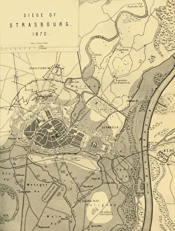 Mackenzie Prints: Map of the Siege of Strasbourg, 1870, (c1872). Creator: R. Walker