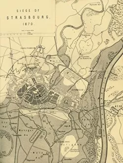 Adversary Collection: Map of the Siege of Strasbourg, 1870, (c1872). Creator: R. Walker