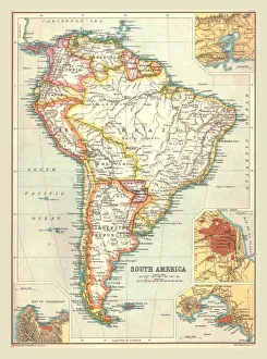 Argentina Gallery: Map of South America, 1902. Creator: Unknown