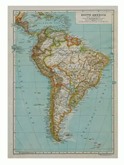 Gull Engraving Co Prints: Map of South America, c1910. Artist: Gull Engraving Company