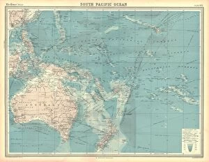 New Zealand Gallery: Map of the South Pacific Ocean