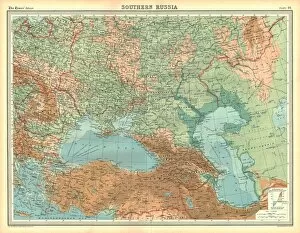 Caspian Sea Gallery: Map of Southern Russia