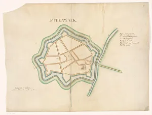 Measurements Prints: Map of Steenwijk Fortress, c.1650-c.1799. Creator: Anon