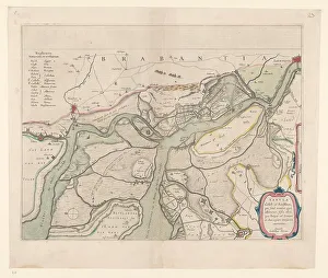 Roads Prints: Map of the surroundings of Zandvliet, 1642. Creator: Willem Blaeu