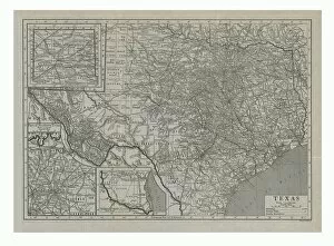 Map of Texas, USA, c1910s. Artist: Emery Walker Ltd