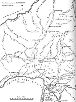 1880 1881 Prints: Map of the Theatre of War in the Transvaal, c1880