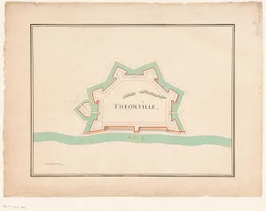 Scale Prints: Map of Thionville, c.1710. Creator: Anon