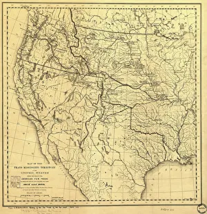Rivers Prints: Map of the Trans-Mississippi of the United States during the period of the American fur
