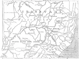 Indian Ocean Prints: Map of the Transvaal and adjacent provinces