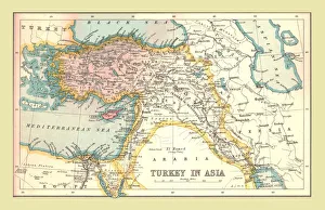 Arabia Prints: Map of Turkey in Asia, 1902. Creator: Unknown