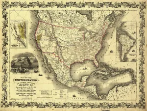Map of the United States, the British provinces, Mexico &c. 1849. Creator: John M. Atwood. Map of the United States, the British provinces, Mexico &c. 1849. Creator: John M. Atwood