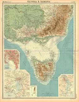 Victoria Collection: Map of Victoria and Tasmania