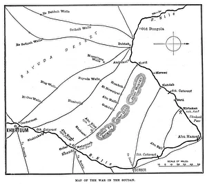 Robert Wilson Prints: Map of the War in the Soudan, late 19th century, (1900)