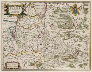 Map of Western Russia (From: Partes Septentrionalis et Orientalis), 1664. Artist: Massa, Isaac Abrahamsz. (1586-1643)