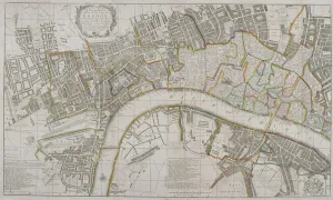 Map of Westminster, the City of London, Southwark and surrounding areas, 1739. Artist