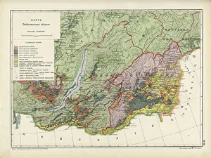 Cartographic Prints: Map of Zabaikal Province, 1914