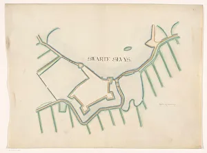 Measurements Prints: Map of Zwartsluis Fortification, c.1650-c.1799. Creator: Anon