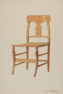 Maple Wood Prints: Maple Side Chair, c. 1941. Creator: Davids De Vault