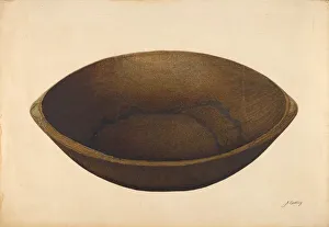 Maple Wood Prints: Maple Mixing Bowl, 1935 / 1942. Creator: John Cutting