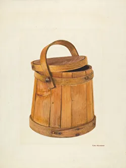 Chris Makrenos Prints: Maple Sugar Bucket, c. 1940. Creator: Chris Makrenos