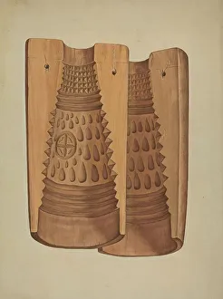 Mould Prints: Maple Sugar Mold, c. 1938. Creator: Robert Calvin