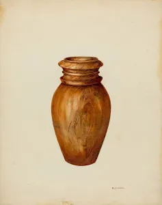 Maple Wood Prints: Maple Vase, c. 1938. Creator: Peter Connin