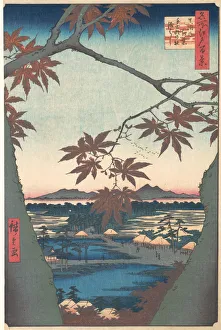 Hiroshige Prints: Maples at Mama, from the series One Hundred Famous Views of Edo